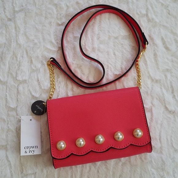 crown & ivy Handbags - Crown & Ivy Coral Crossbody ⚡